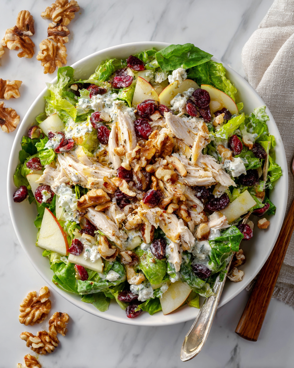 Ensalada de Pollo con Miel Fresca Ensalada de pollo con miel, fresca y ligera, perfecta para días soleados, con pollo, miel, yogur y vegetales variados.