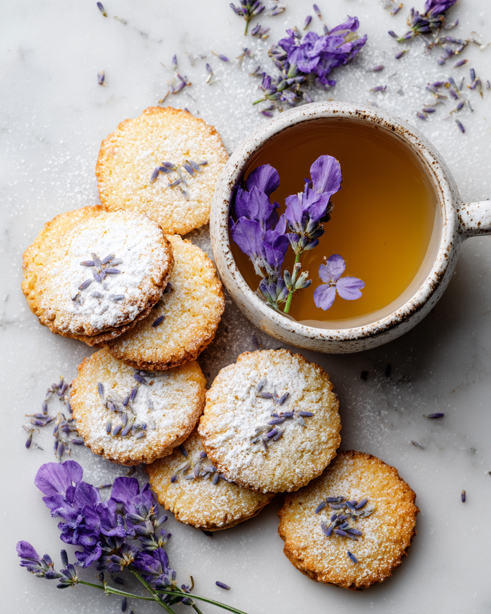 Deliciosas galletas de lavanda, perfectas para celebraciones primaverales, fáciles de hacer y con un aroma encantador.