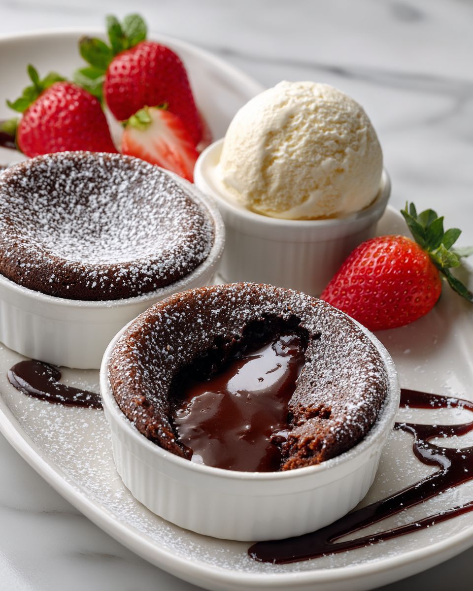 Pastel de Lava de Chocolate Perfecto Delicioso pastel de lava de chocolate perfecto para reuniones familiares.