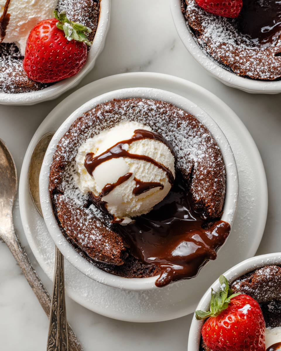 Pastel de Lava de Chocolate Perfecto Delicioso pastel de lava de chocolate perfecto para reuniones familiares.