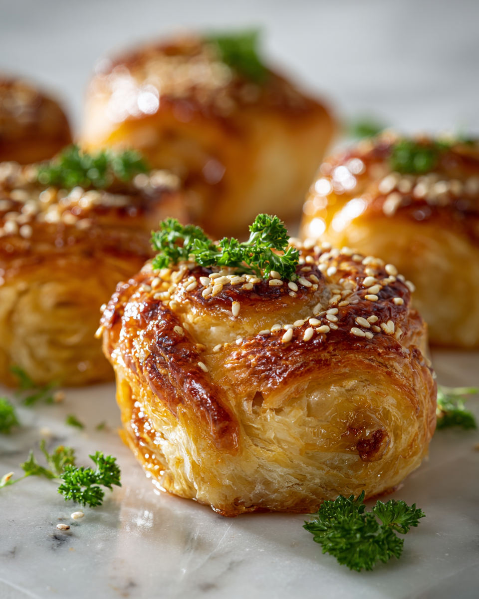 Whistle Dogs envueltos en masa de hojaldre listos para servir, ideales para fiestas y reuniones familiares - receta fácil y deliciosa.