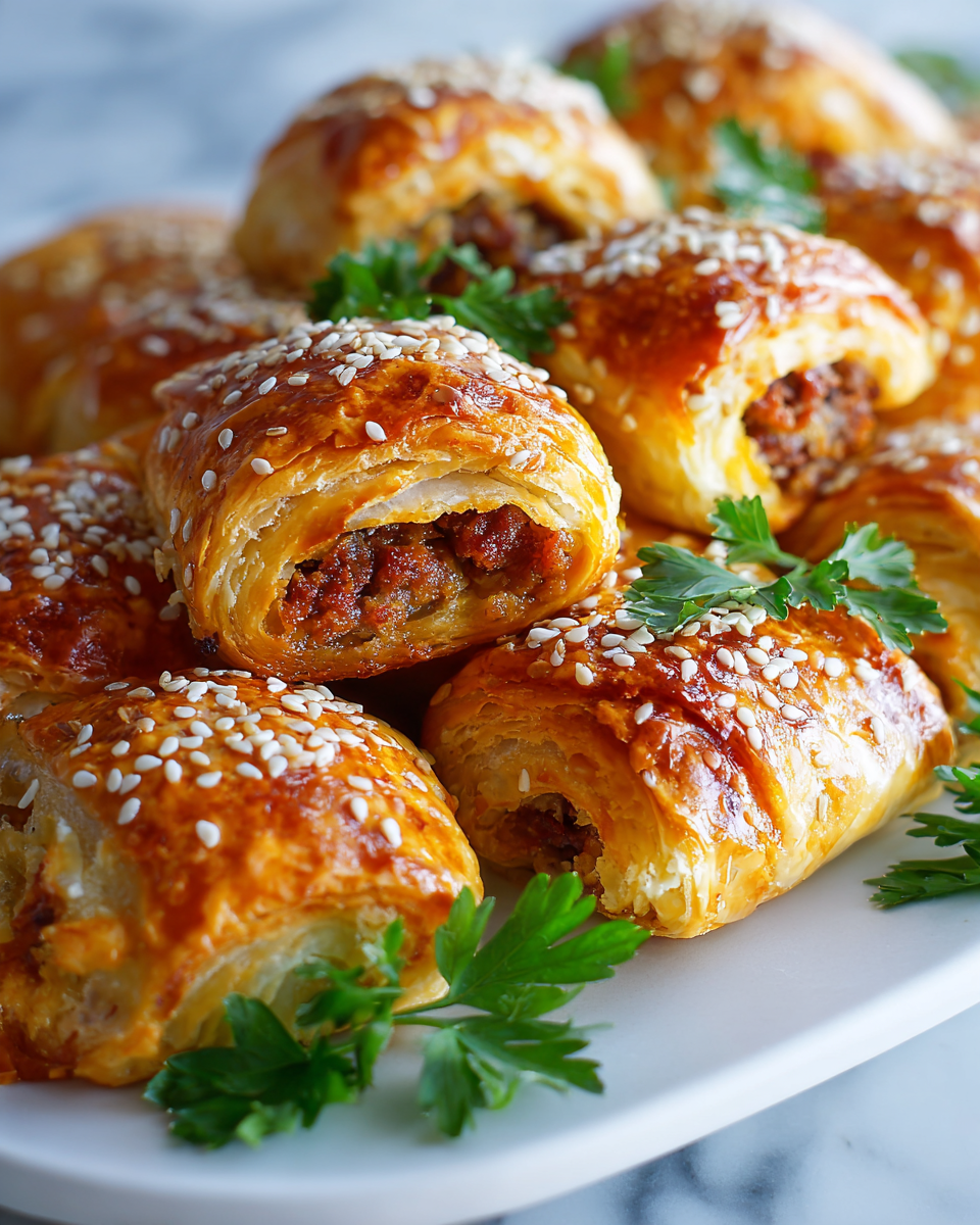 Whistle Dogs envueltos en masa de hojaldre listos para servir, ideales para fiestas y reuniones familiares - receta fácil y deliciosa.