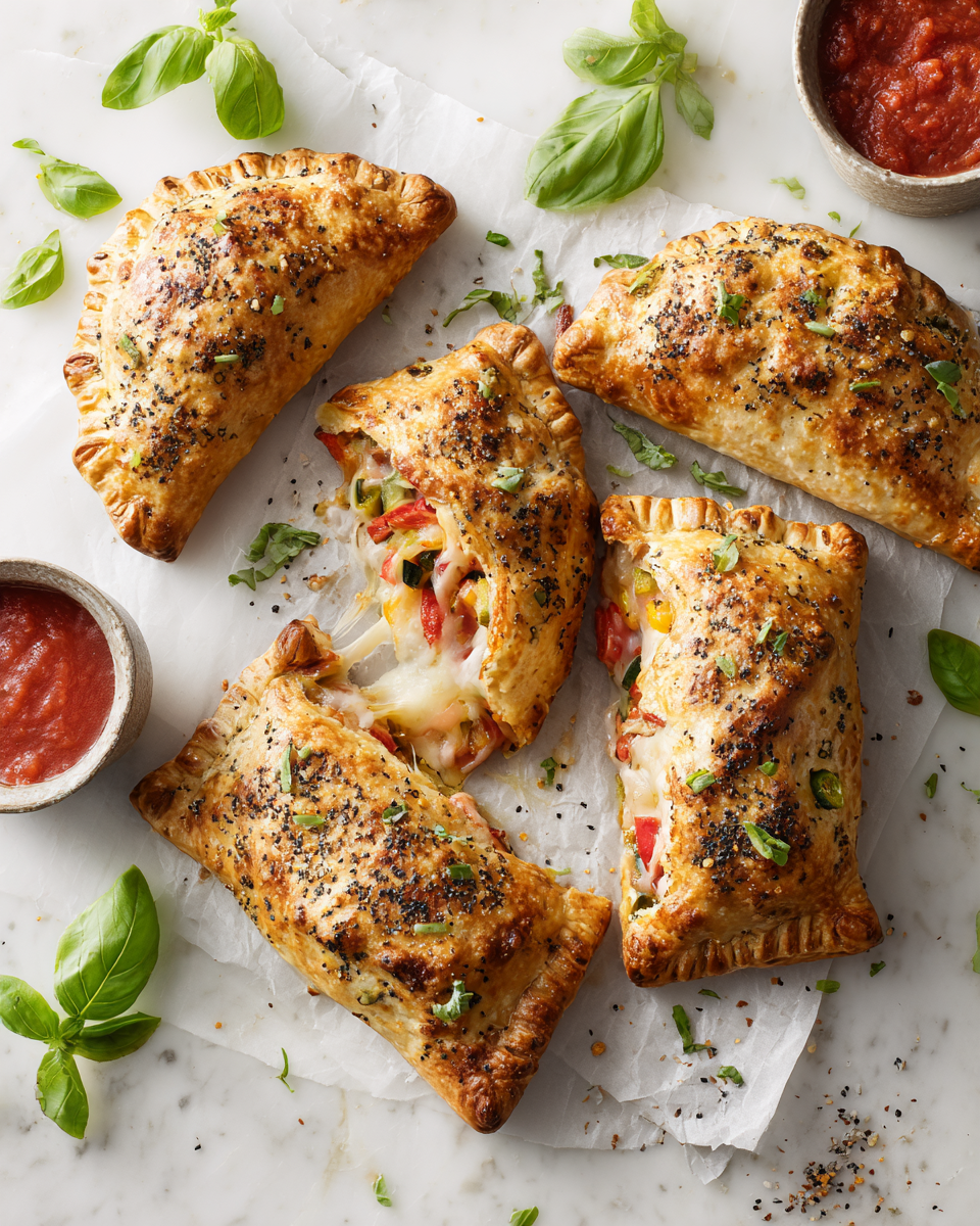 Bocas de pizza vegetales crujientes y frescas, perfectas para compartir en reuniones. Receta fácil y deliciosa en 30 minutos.