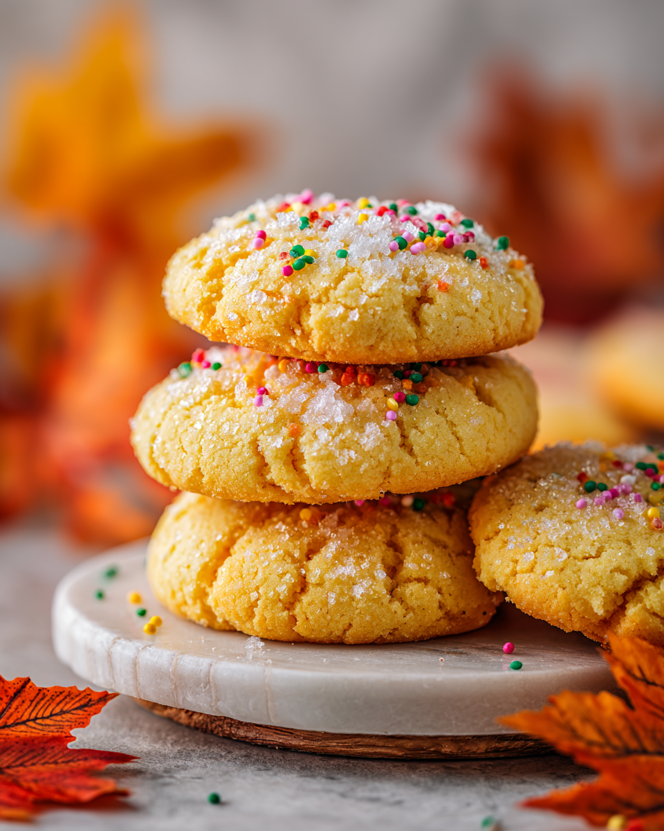 Galletas de Azúcar Suaves para Celebrar el Otoño Galletas de azúcar suaves y decoradas para compartir en celebraciones de otoño.