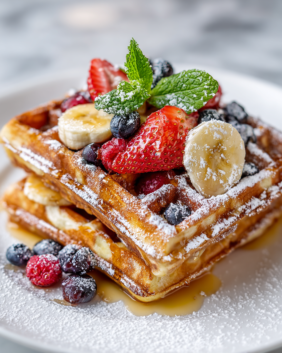 Gofres de proteína, saludables y deliciosos, ideales para desayuno y merienda.