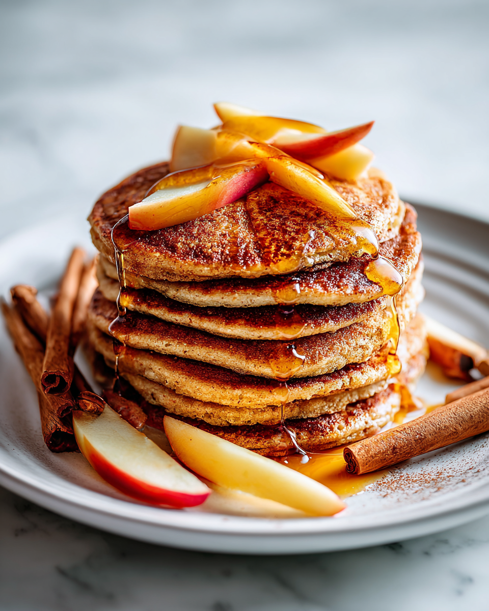 Panqueques de canela esponjosos con remolino, perfectos para un desayuno familiar en otoño