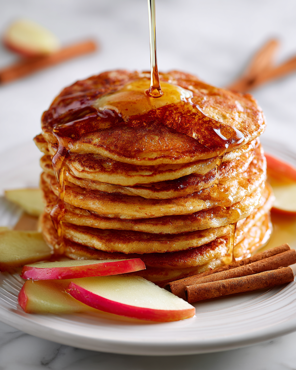 Panqueques de canela esponjosos con remolino, perfectos para un desayuno familiar en otoño