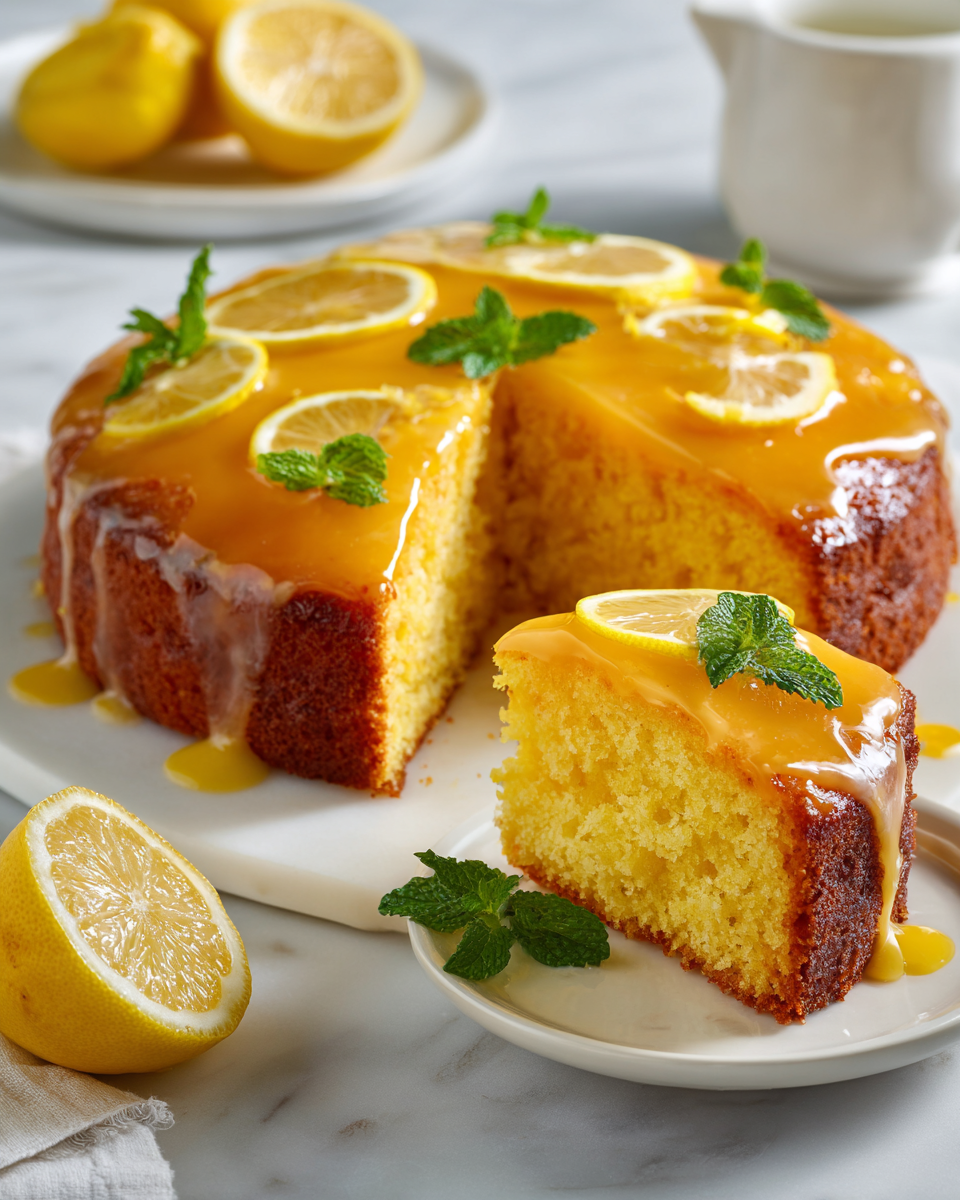 Un pastel de limón esponjoso con glaseado brillante, ideal para celebrar la primavera y compartir en reuniones familiares.