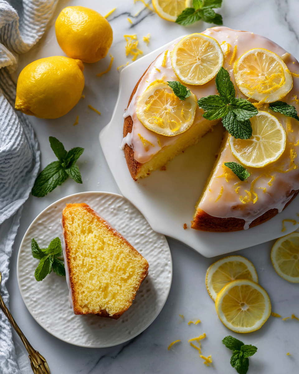 Un pastel de limón esponjoso con glaseado brillante, ideal para celebrar la primavera y compartir en reuniones familiares.