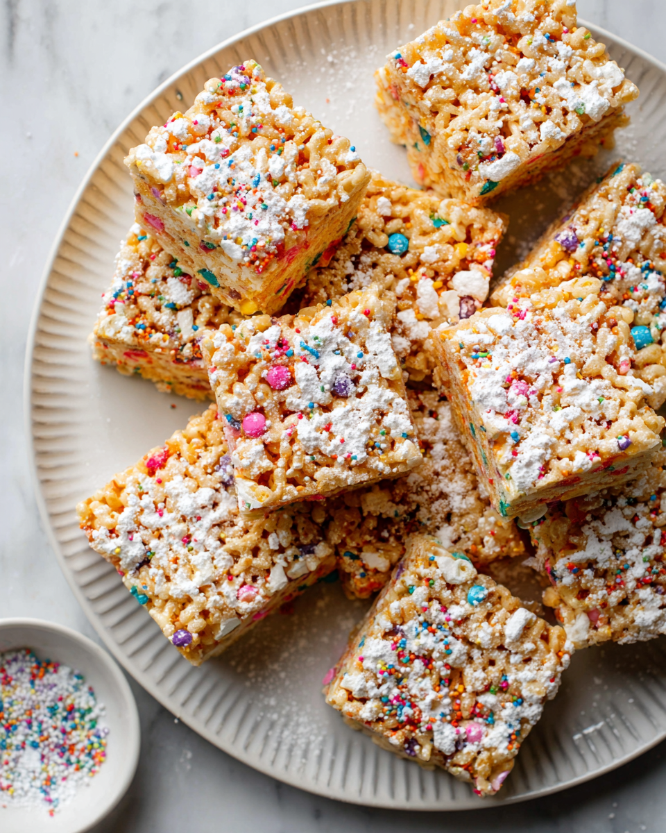 Rice Krispie Treats - receta fácil, dulce clásico.