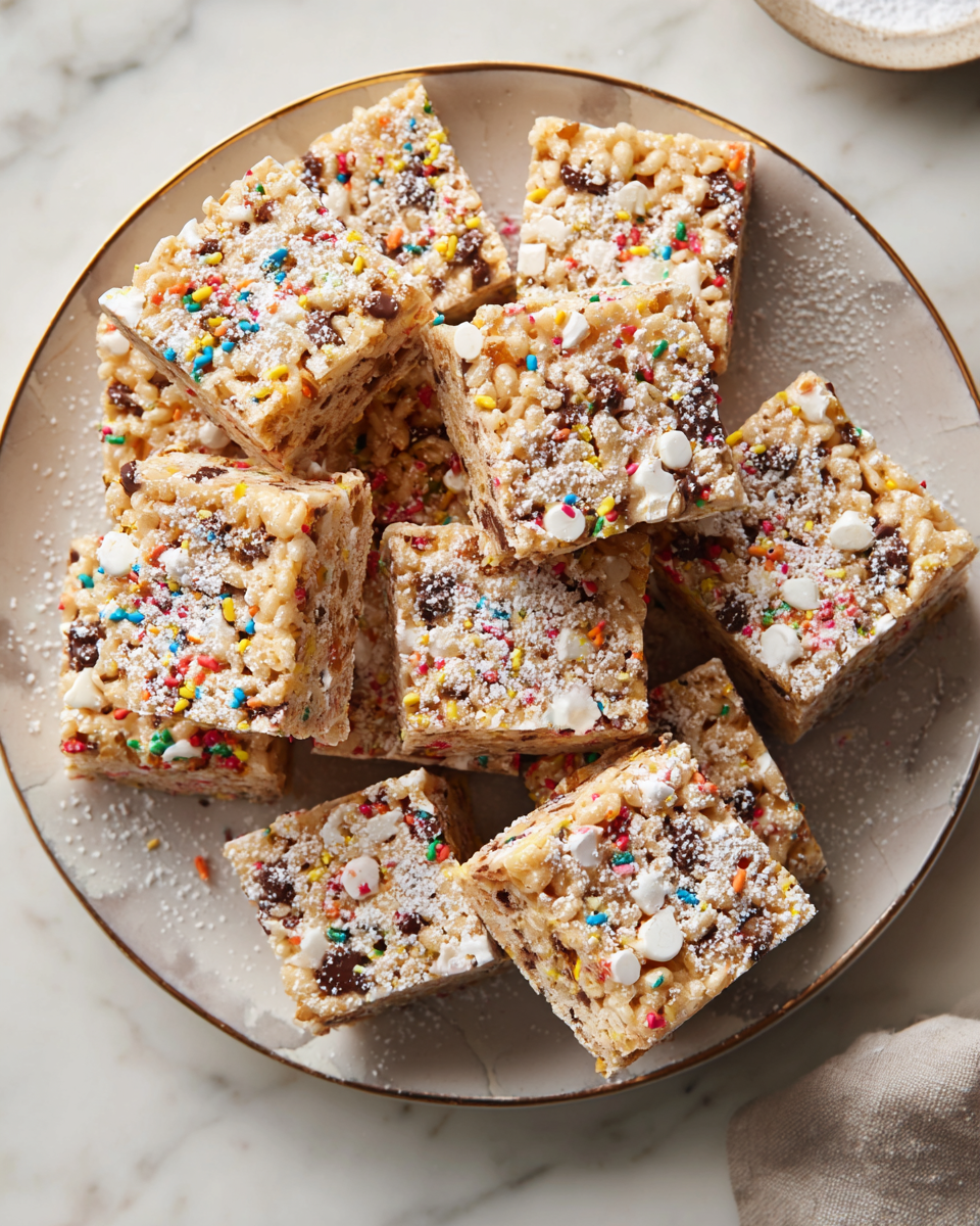 Rice Krispie Treats - receta fácil, dulce clásico.