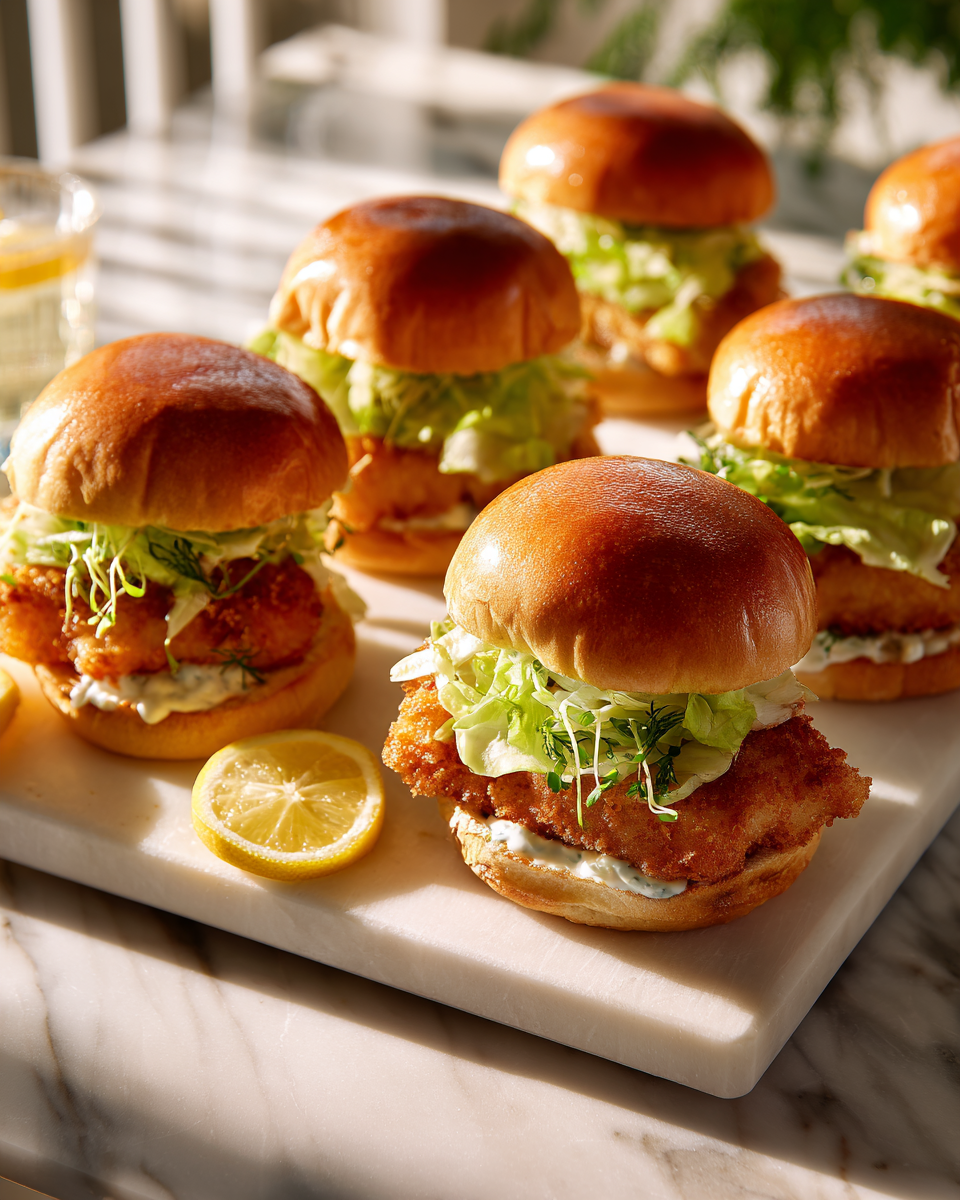 Disfruta el Sándwich Filet O' Fish Perfecto Sándwich Filet O' Fish crujiente con ensalada y salsa tártara.