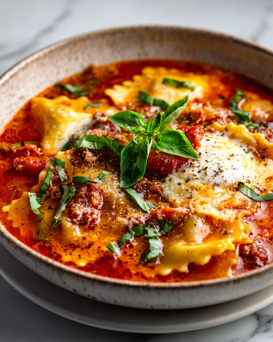 Disfruta de la Reconfortante Sopa de Lasaña en Olla Sopa de lasaña en olla: receta fácil y reconfortante