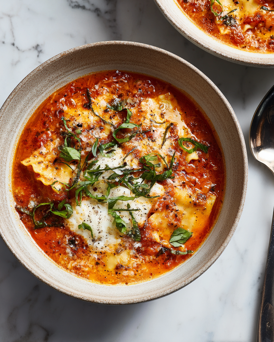 Disfruta de la Reconfortante Sopa de Lasaña en Olla Sopa de lasaña en olla: receta fácil y reconfortante