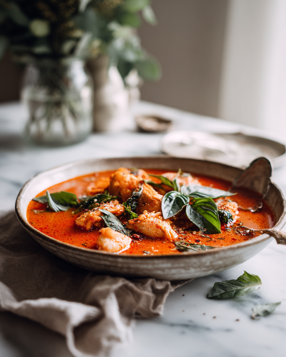 Sopa picante nigeriana reconfortante, ideal para reuniones familiares en otoño, llena de especias vibrantes y sabor auténtico.