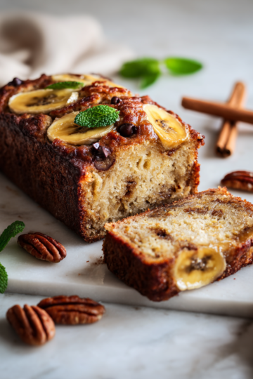 Delicioso Pan de Plátano Húmedo para Celebraciones Receta de pan de plátano húmedo ideal para reuniones familiares y festividades en España, fácil de hacer y delicioso.