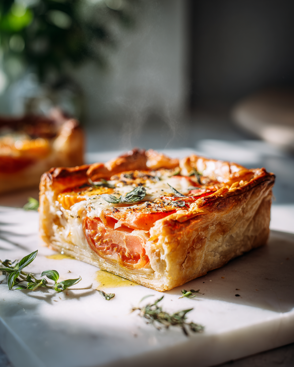 Delicioso Pie de Tomate Philly para Compartir en Otoño Pie de tomate Philly con corteza crujiente y tomates frescos, ideal para el otoño.